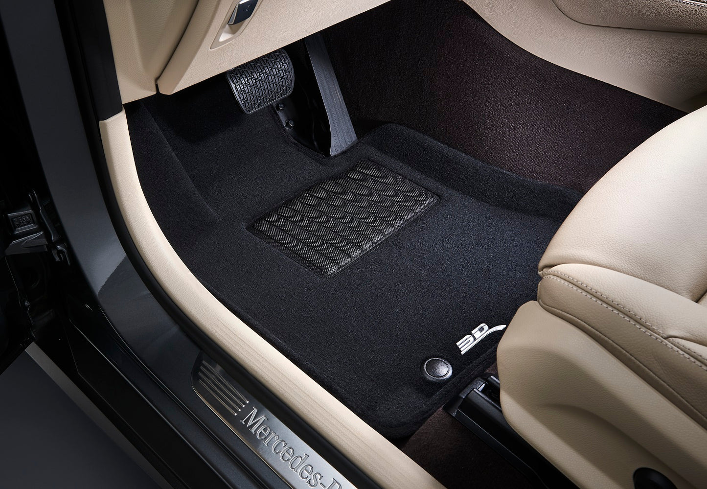 3D Custom Fit ELEGANT Floor Mat (BLACK) For FORD MAVERICK 22-24 - Full Set - L1FR14504709