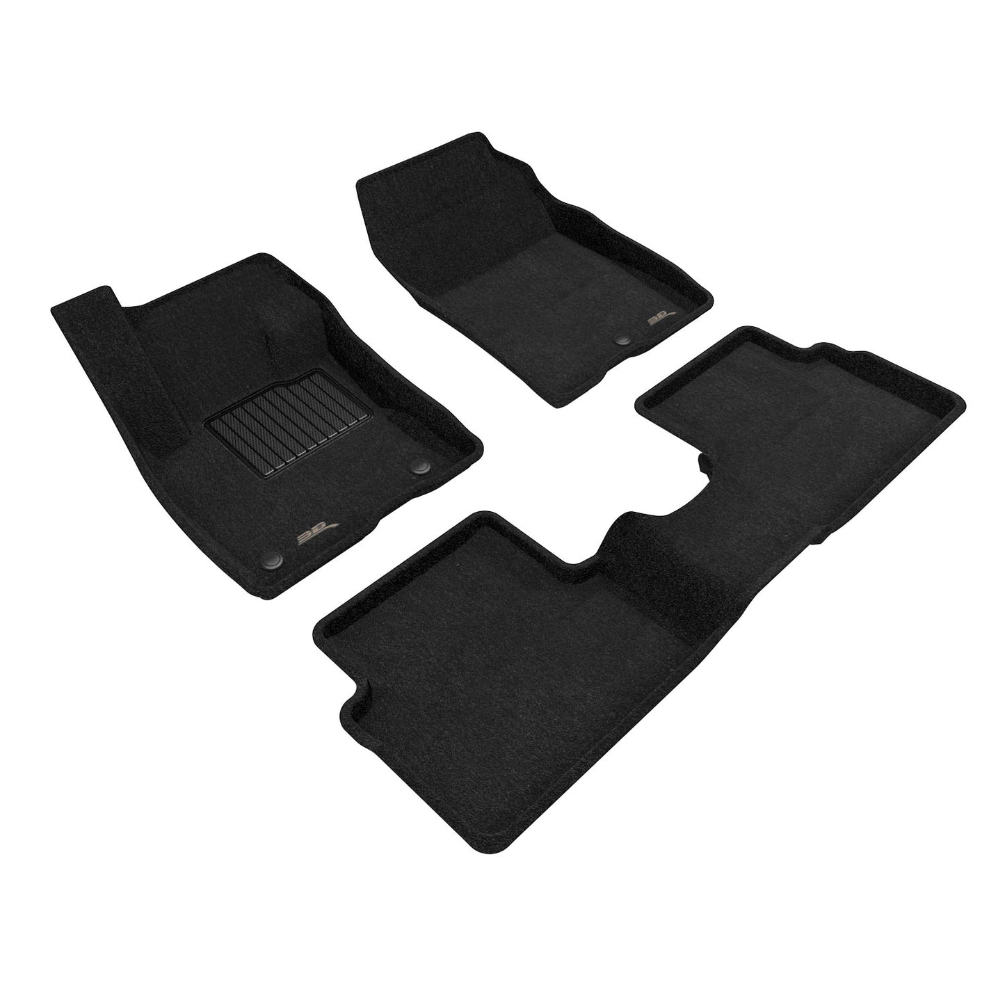 3D Custom Fit ELEGANT Floor Mat (BLACK) For FORD MAVERICK 22-24 - Full Set - L1FR14504709