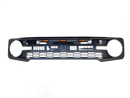 TGN Front Grille w/ LED Light&Letters (Raptor Style) Fits 2021-2024 Ford Bronco - GRL-21BRCO-001