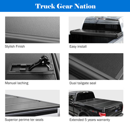 TGN Tri Fold Tonneau Cover for  2014 - 2018 Silverado/ Sierra 6'5" Bed (78.8") - TGNHTF00Z4