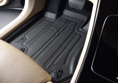 3D Custom Fit ELEGANT HYBRID Floor Mat (BLACK) For FORD F-150 SUPERCREW 15-24 - Full Set - SLFR08304709