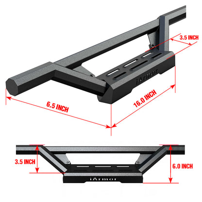 APS Crew Cab Pickup Stainless Steel with 6061 Aluminum Step Pad Nerf Bar M3 - IA03WAG1B