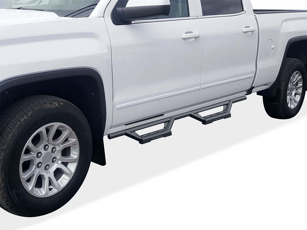 APS Crew Cab Pickup Stainless Steel with 6061 Aluminum Step Pad Nerf Bar M3 - IA03WJG1B