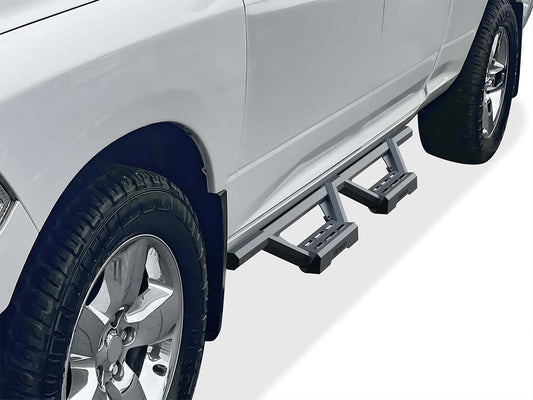 APS Extended Cab Pickup Stainless Steel with 6061 Aluminum Step Pad Nerf Bar M3 - IA04WAG9B