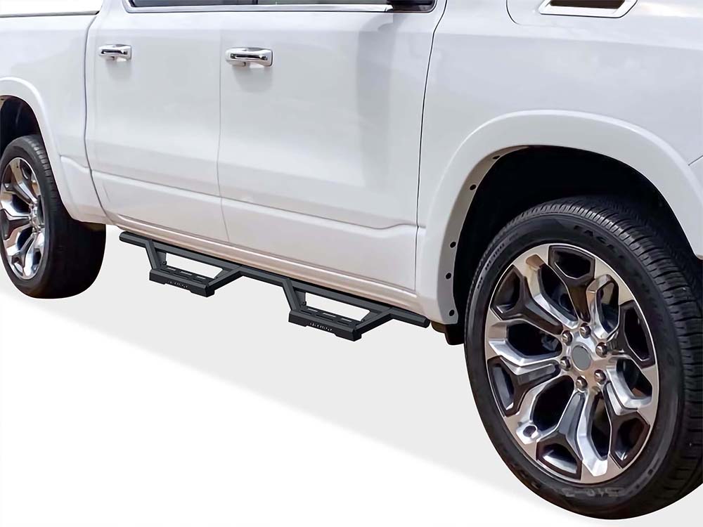 APS Crew Cab Pickup Stainless Steel with 6061 Aluminum Step Pad Nerf Bar M3 - IA04WBE8B