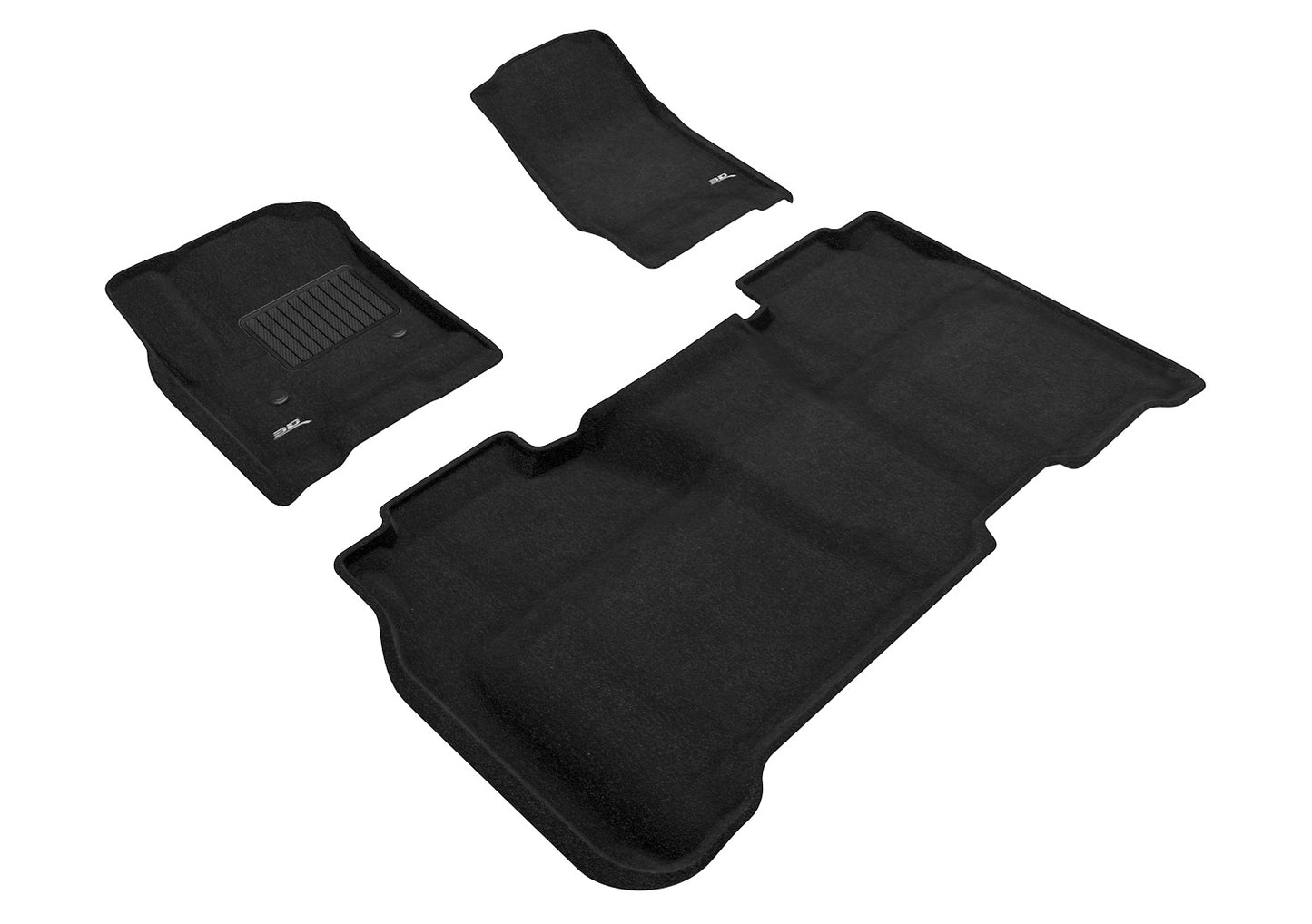 3D Custom Fit ELEGANT Floor Mat (BLACK) For CHEVROLET SILVERADO 1500 CREW CAB 14-18/ 2500HD/ 3500HD CREW CAB 15-19 - Full Set - L1CH04004709