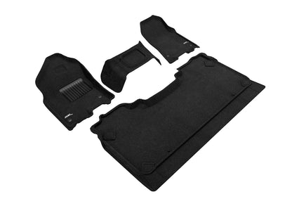 3D Custom Fit ELEGANT Floor Mat (BLACK) For DODGE RAM 1500 CREW CAB 19-24 - Full Set - L1DG02704709