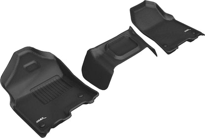 3D Custom Fit KAGU Floor Mat (BLACK) For DODGE RAM 1500 CREW/ QUAD 19-24 - Front Row - L1DG02711509