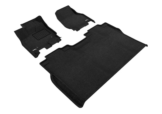 3D Custom Fit ELEGANT Floor Mat (BLACK) For FORD F-150 SUPERCREW 15-24 - Full Set - L1FR08304709