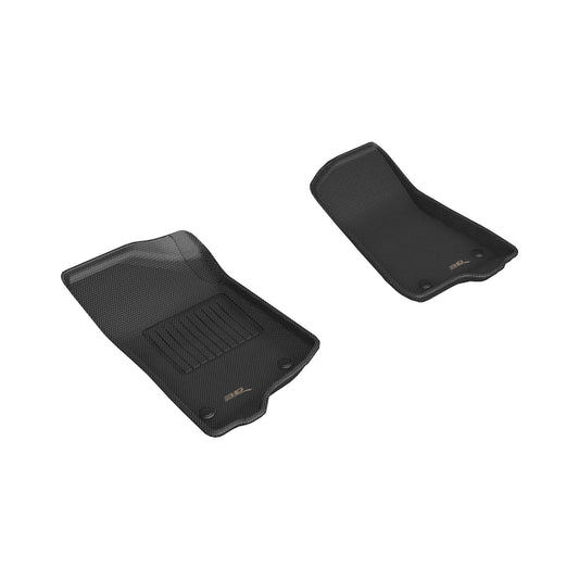 3D Custom Fit KAGU Floor Mat (BLACK) For JEEP WRANGLER / GLADIATOR 18-24 - Front Row - L1JP01911509