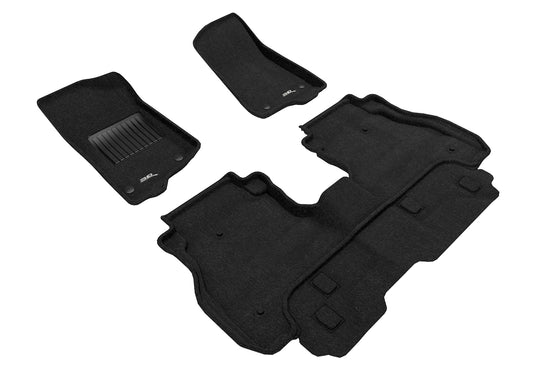 3D Custom Fit ELEGANT Floor Mat (BLACK) For JEEP GLADIATOR JT 20-24 - Full Set - L1JP02204709