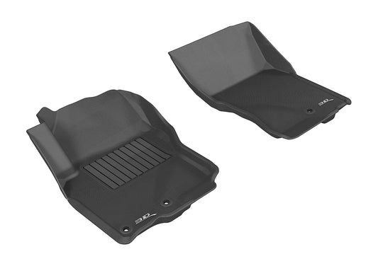 3D Custom Fit KAGU Floor Mat (BLACK) For NISSAN FRONTIER CREW/KING CAB 05-18 - Front Row - L1NS06111509