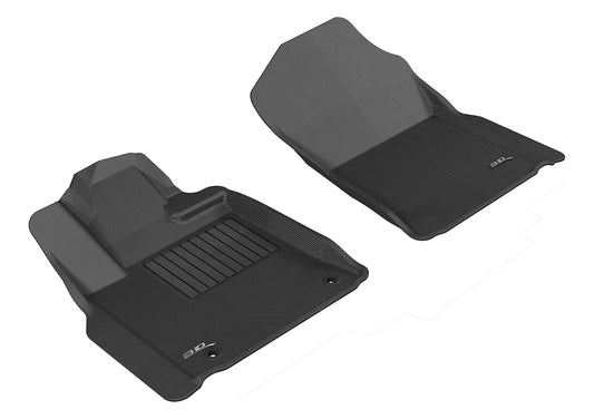 3D Custom Fit KAGU Floor Mat (BLACK) For TOYOTA TUNDRA REGULAR / DOUBLE / CREWMAX / SEQUOIA 12-21 - Front Row - L1TY14911509