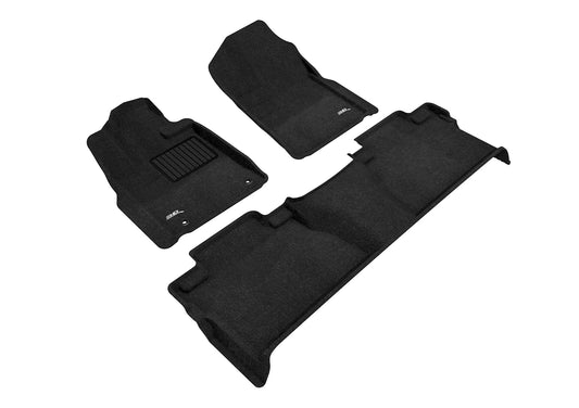 3D Custom Fit ELEGANT Floor Mat (BLACK) For TOYOTA TUNDRA CREWMAX 14-18 - Full Set - L1TY15304709