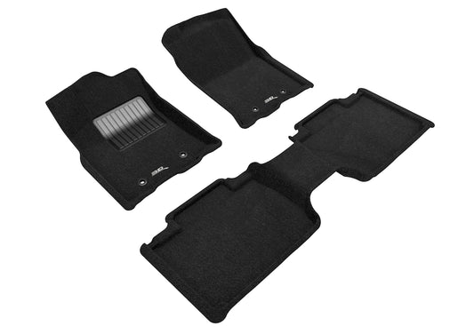 3D Custom Fit ELEGANT Floor Mat (BLACK) For TOYOTA TACOMA 18-23 - Full Set - L1TY24904709