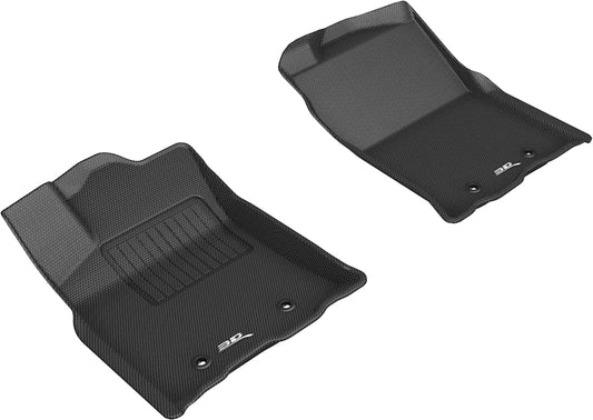 3D Custom Fit KAGU Floor Mat (BLACK) For TOYOTA TACOMA ACCESS/ DOUBLE CAB 18-23 - Front Row - L1TY24911509