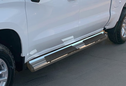 APS Crew Cab Pickup Stainless Steel + PE Step Area Running Board-S Series - WB03SAG1S