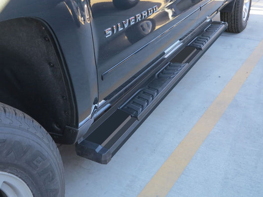 APS Extended Cab Pickup Carbon Steel + PE Step Area Running Board-S Series - WB03SAI5B