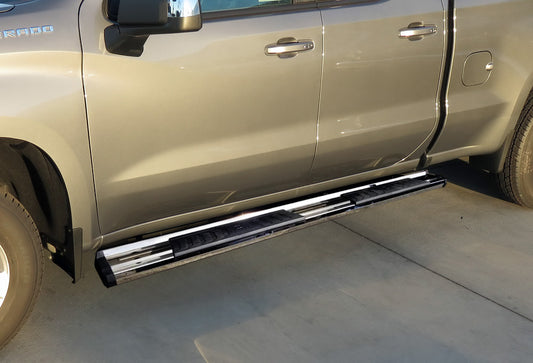 APS Extended Cab Pickup Stainless Steel + PE Step Area Running Board-S Series - WB03SBI5S