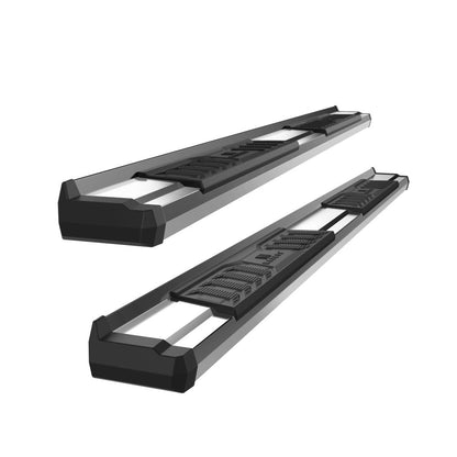 APS Extended Cab Pickup Stainless Steel + PE Step Area Running Board-S Series - WB03SBI5S