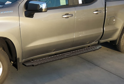 APS Extended Cab Pickup Carbon Steel + PE Step Area Running Board-T Series - WB03TBI5B