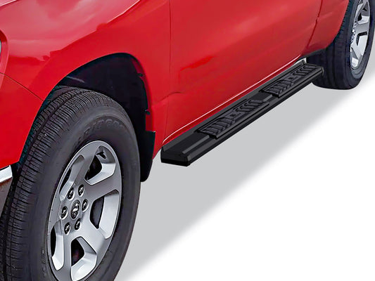 APS Extended Cab Pickup Carbon Steel + PE Step Area Running Board-S Series - WB04SAE9B