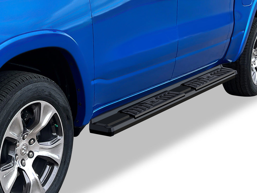 APS Crew Cab Pickup Carbon Steel + PE Step Area Running Board-S Series - WB04SBE8B