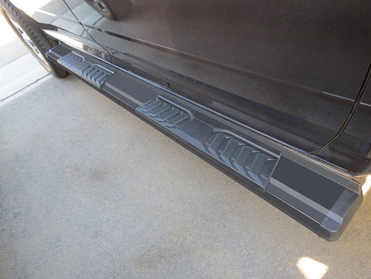 APS Crew Cab Pickup Carbon Steel + PE Step Area Running Board-S Series - WB04SBJ8B