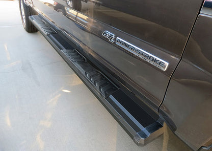 APS Crew Cab Pickup Carbon Steel + PE Step Area Running Board-S Series - WB06SAG5B