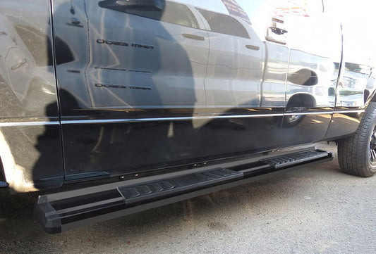 APS Extended Cab Pickup Carbon Steel + PE Step Area Running Board-S Series - WB06SAG6B