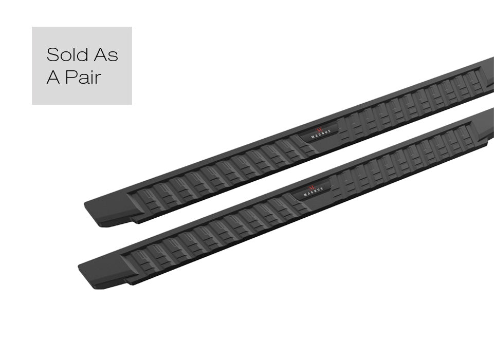 APS Crew Cab Pickup Carbon Steel + PE Step Area Running Board-T Series - WB06TAG4B