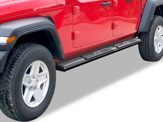 APS Crew Cab Pickup Carbon Steel + PE Step Area Running Board-S Series - WB10SAA5B