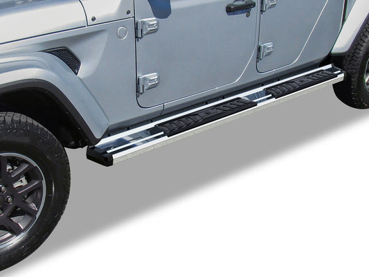 APS Crew Cab Pickup Stainless Steel + PE Step Area Running Board-S Series - WB10SAA5S