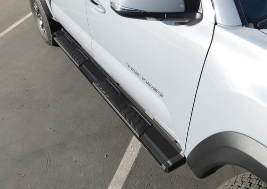 APS Crew Cab Pickup Carbon Steel + PE Step Area Running Board-S Series - WB20SJE8B