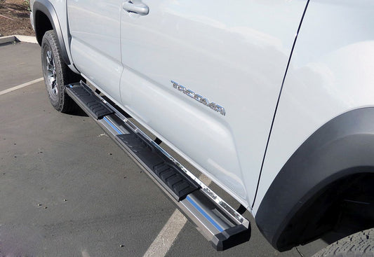 APS Crew Cab Pickup Stainless Steel + PE Step Area Running Board-S Series - WB20SJE8S